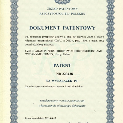 Patent Reinigungsmethode